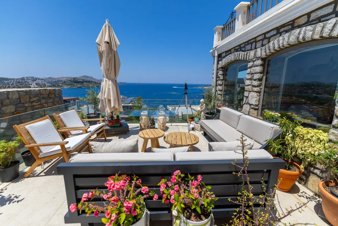 Villa Privée 6+1 avec Vue Pleine Mer et Piscine à Yalıkavak Dirmil | KW Platine Mixte — 5