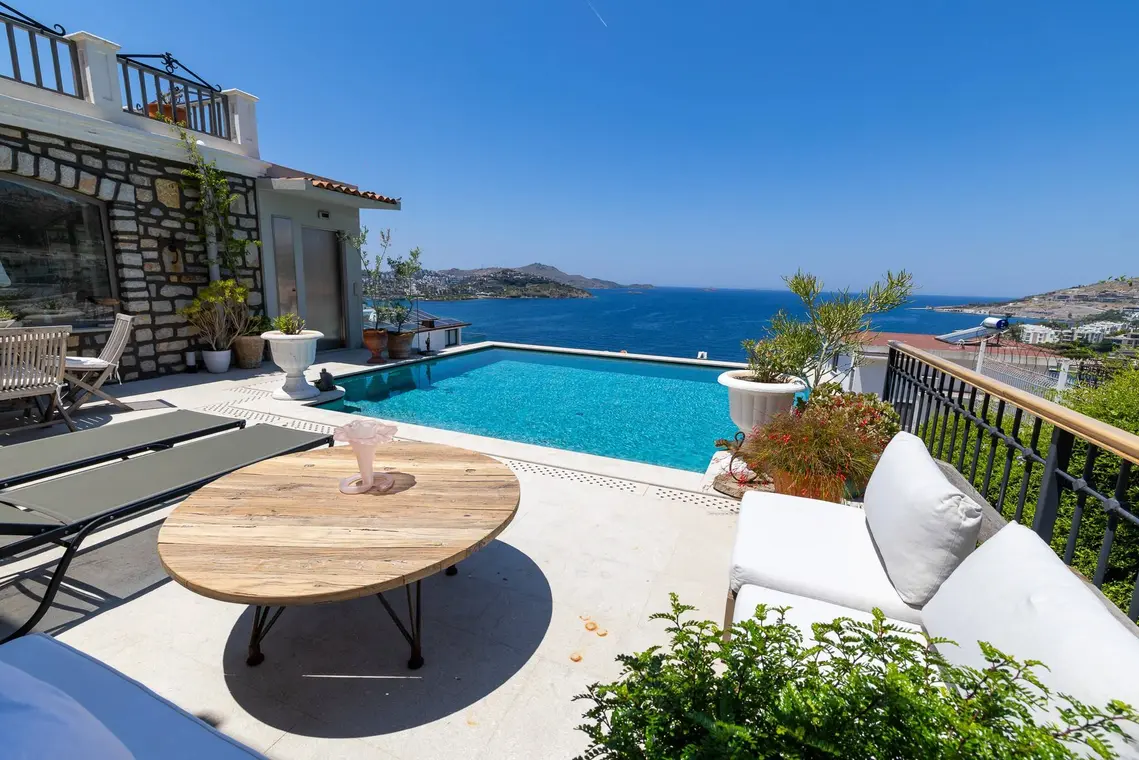 Villa Privée 6+1 avec Vue Pleine Mer et Piscine à Yalıkavak Dirmil | KW Platine Mixte — 4